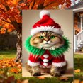 thumbnail image 5 of Christmas Flag Winter Garden Garden Double Holiday Banner 11.81x17.72 Inch Festive Cat Yard Xmas Outdoor Seasonal Gardens, Christmas Decor, 5 of 6
