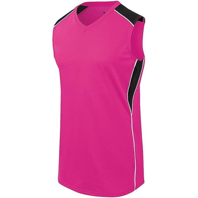Ladies Dynamite Jersey - Raspberry, Black & White - Small