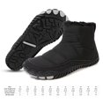 thumbnail image 2 of Botas de nieve de invierno Minimalistas de entrenadores descalzos Boots sin deslizamiento Carrete de carreras Cierre de cierre Fashion Booties Forrados para hombres Mujeres, 2 of 9