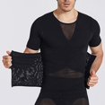 thumbnail image 4 of Wancir Men's Sheer Compression Shirt Short Sleeve Muscle Support & Breathable for Gym/Daily Wear, 4 of 6