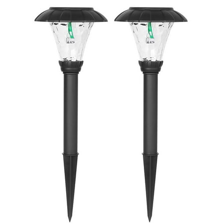 

2pcs Solar Lawn Lights 600mAh Solar Powered Landscape Lights IP65 Waterproof Warm White Light Pathway Lights for Garden Backyard
