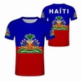 thumbnail image 3 of 3D Printed Haitian Flag Pattern T-shirt For Men Haiti National Emblem Short Sleeves T Shirts New In Men's Crew Neck Tee Shirt, 3 of 4