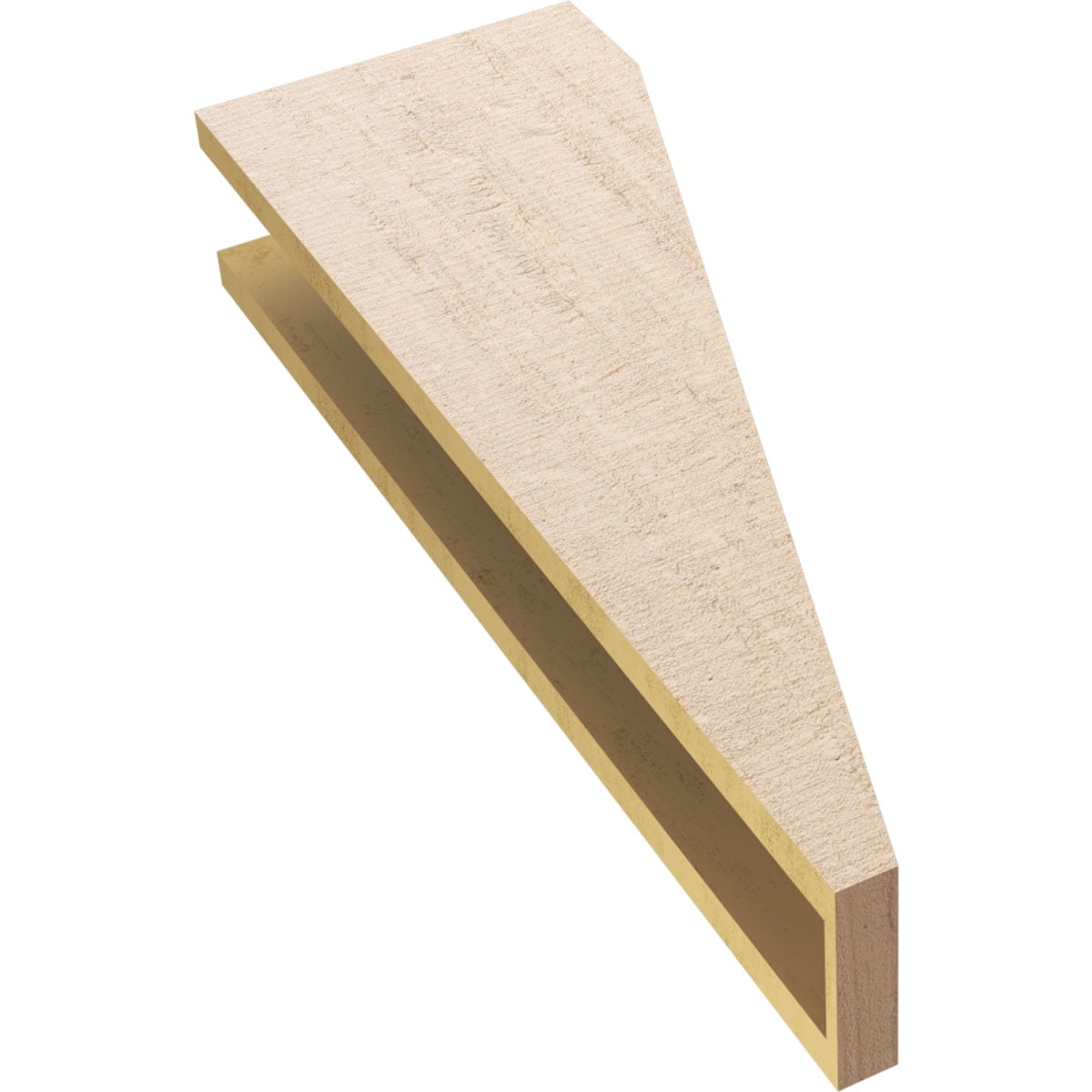 5"W x 10"D x 30"H Thin Concord Rough Cedar Woodgrain TimberThane Corbel, Primed Tan