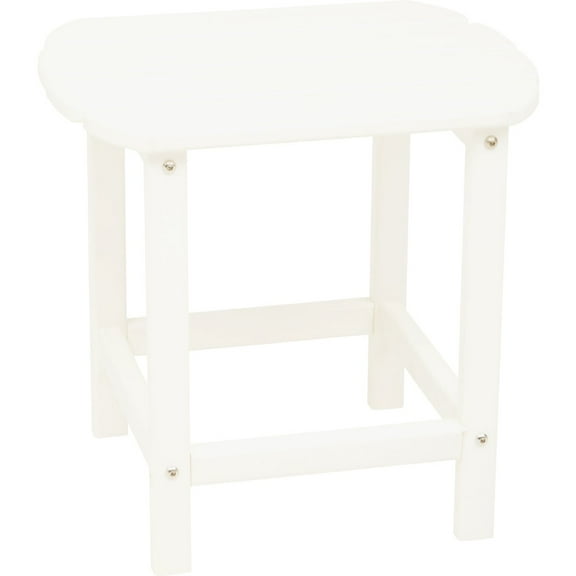 Outdoor Expressions White HDPE Side Table EY8002WH
