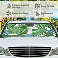 thumbnail image 5 of Car Windshield Sunshade Blocks Tropical Leaves Palm and Monstera Sun Visor Protector Foldable Sun Shield For Vehicle Car Truck SUV Van 55x27.5 inches Keep Vehicle Cool, 5 of 6