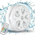 thumbnail image 1 of Jinsinto LED Pool Light Submersible Light, RGB Multicolor 16 LEDs, External Seal Ring, Suction Cup and Magnet, LED Pond Light for Party, 1 of 4