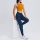 thumbnail image 4 of MKLEKYY Leggings Pantalones de yoga para mujer Pantalones de fitness elásticos con cordón de cintura alta para correr Leggings ajustados Pantalones deportivos, 4 of 4