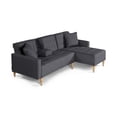 thumbnail image 4 of Sala Modular Reversible Makora Kendall Con Memory Foam, Color Gris Oxford, Lino Respaldo Reclinable De 3 posiciones., 4 of 10