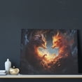 thumbnail image 3 of Lsque Red And Gray Flame Fox Print Wall Art – Decorative Picture for Living Room, Bedroom, and Office (Horizontal), 3 of 6