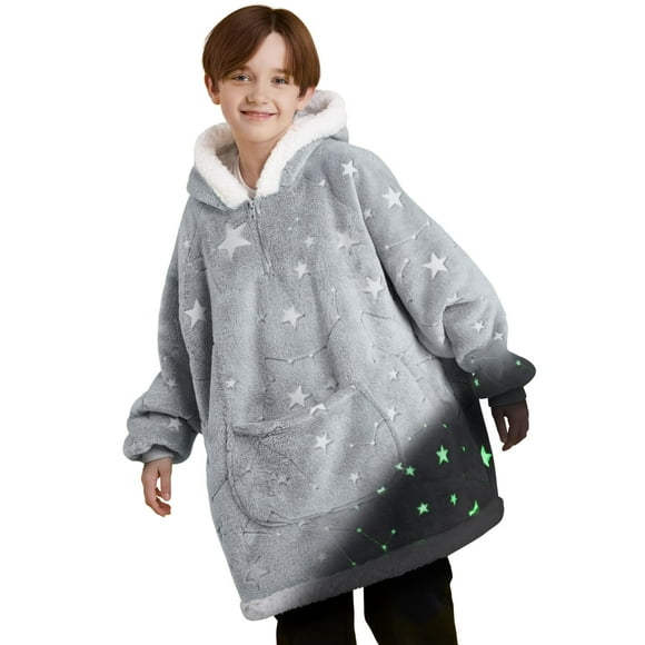 Sudadera con capucha para niños Giggling Getup Glow in Dark Sherpa