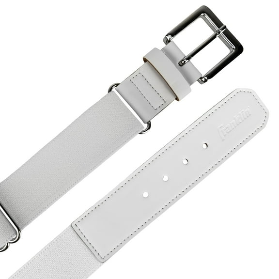 Franklin Sports MLB Adult   Youth Baseball Belt - Belt for Teeball, Baseball   Softball - Boys   Girls Adjustable Size Adult   Youth Belt for Baseball   Softball Pants - 27" to 48" Inch Waist - White