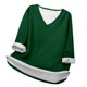 thumbnail image 1 of MHFRRA Camiseta Informal de Manga Larga con Cuello En V para Mujer. Camiseta Básica Cómoda para Uso Diario y Relajación. Ideal para Todas Las Estaciones. Combina Perfectamente con Jeans. Verde Oscuro, 1 of 4