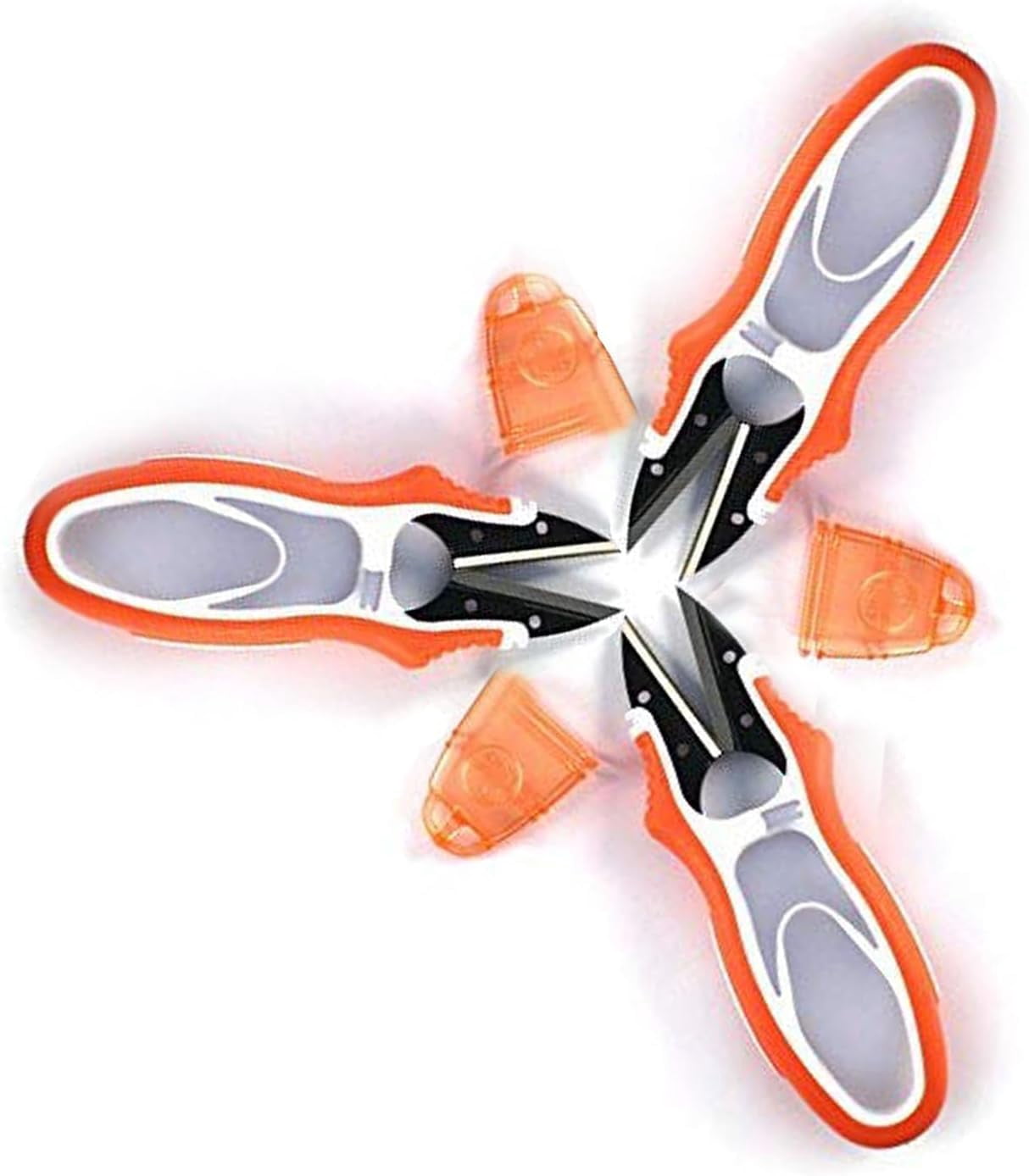 Thread Snips,Sharp Sewing Scissors,Multipurpose U-Type Thread Cutter with Protective Cover,Small Scissors for DIY Supplies,Orange