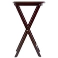 thumbnail image 3 of Pemberly Row 5-Piece Oversized Solid Wood Snack Table Set in Espresso, 3 of 13