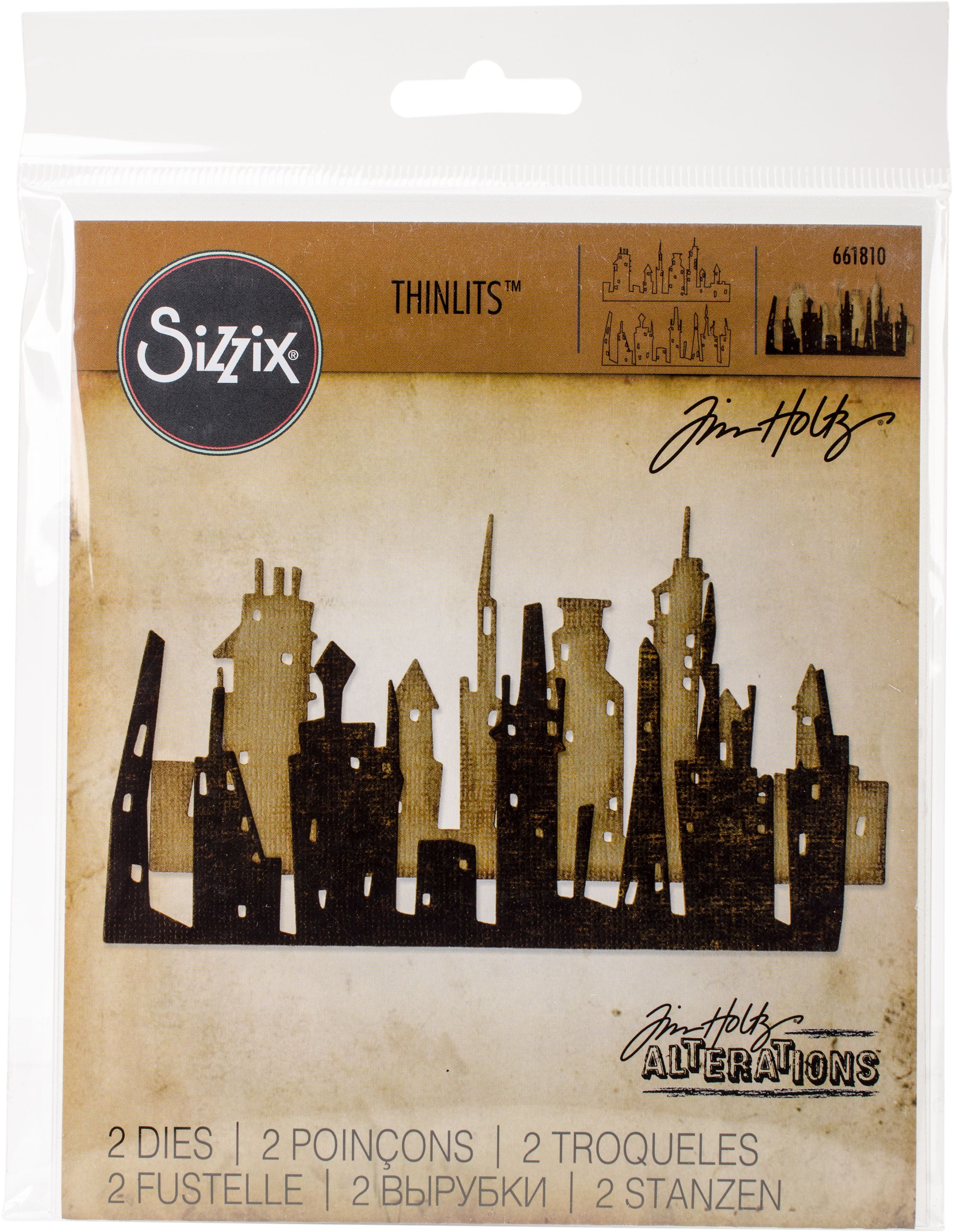 Sizzix Thinlits Dies By Tim Holtz 18//Pkg-Metropolis Cityscape