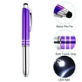 thumbnail image 4 of Uxcell Ballpoint Pen with Stylus Tip and LED Flashlight Metal Pen Black Ink 1.0mm Medium Point Stylus Pen, Blue 5 Pack, 4 of 7