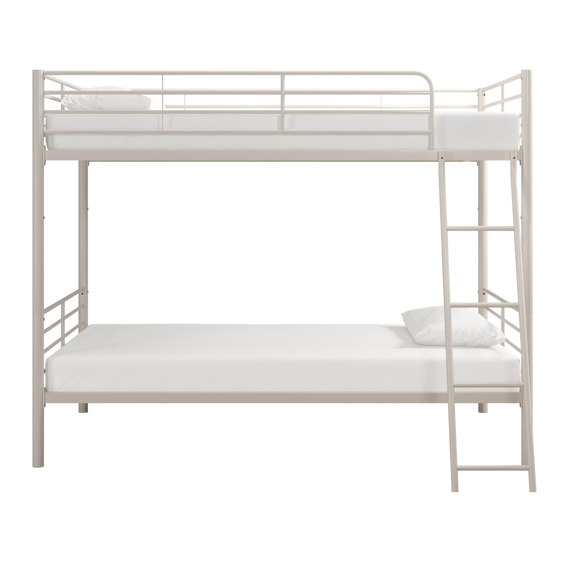 Over Twin Convertible Bunk Bed White, Mainstays Twin Over Full Bunk Bed