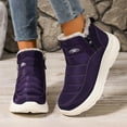 thumbnail image 6 of CAICJ98 Womens Winter Boots Comfortable Warm Lined Ankle Booties Slip On Waterproof Short Boots Outdoor Snow Boots Women (Purple,Size 9.5), 6 of 9