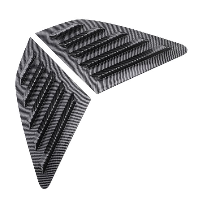 Rear Window Louver Cover 2Pcs Stylish Air Vent Scoop Shutter for 8V Hatchback 2014-2020