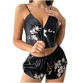 thumbnail image 2 of Aloohaidyvio Womens Satin Pajamas Sleeveless Camisole Tops with Shorts Sliky Lounge Pajamas Sets Sizes L, 2 of 5