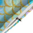 thumbnail image 4 of HAHDAXIA Mermaid Print Bedding Solid Comforter Set for All Seasons,3 Pieces(1 Comforter+2 Pillowcases),Soft Microfiber Bedding Set Queen(90"x90"), 4 of 7