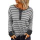 thumbnail image 5 of Tops De Moda Para Mujer, Tops De Manga Larga Con Cuello Redondo Cómodos Y Elegantes Con Estampado De Rayas Para El Trabajo Para Viajes Para Dama ANGGREK Otros, 5 of 6