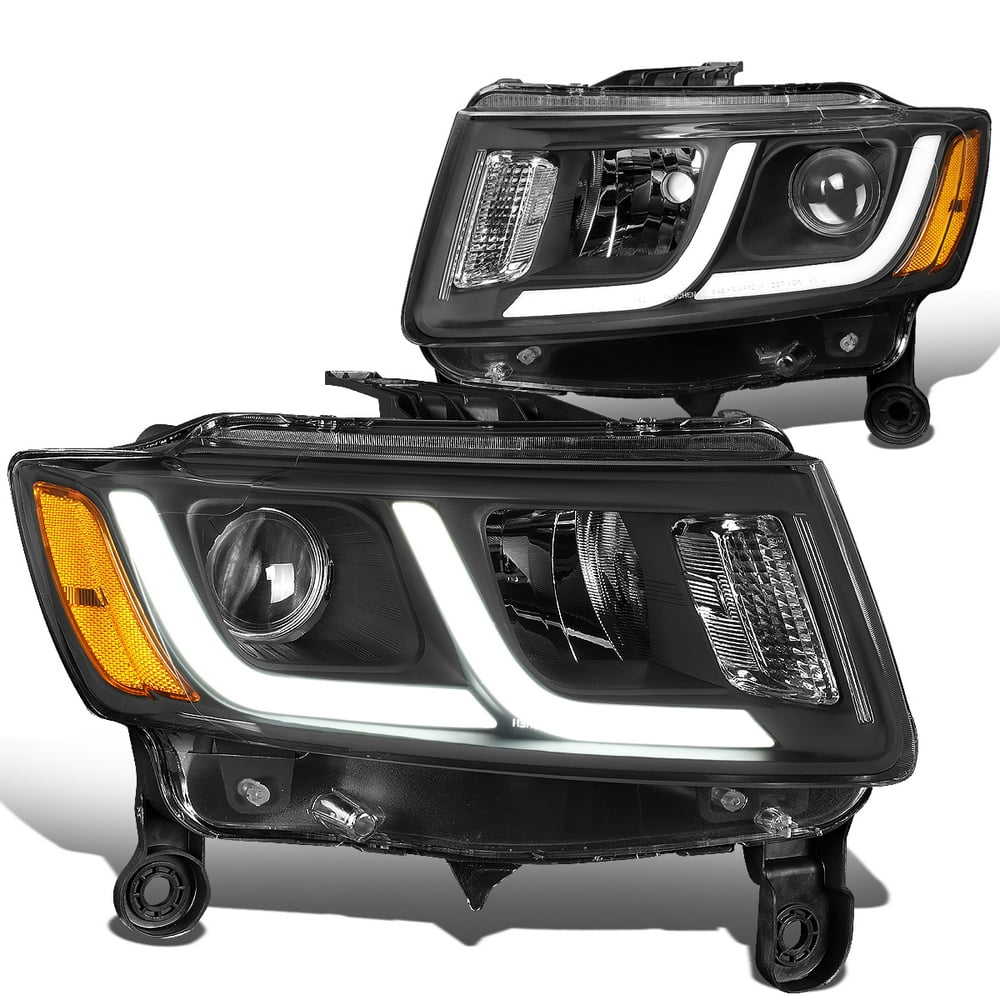 For 2014 to 2016 Jeep Grand Cherokee LED DRL Projector Headlight Black