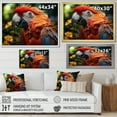 thumbnail image 4 of Designart "Vibrant Portrait of a Parrot III" Animals Floater Framed Canvas Art Print, 4 of 7