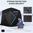 thumbnail image 5 of Outsunny 4-6 People Ice Fishing Shelter, Pop-up Ice Fishing Tent, Ice Shanty, Portable and Insulated, with Carry Bag, for Low-Temp -104Â°F, 5 of 9
