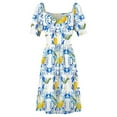 thumbnail image 5 of Summer citrus Mediterranean style mosaic lemon fruit pattern Sleeveless Dress summer dress womens 2024 summer dress woman 2024, 5 of 7
