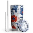 thumbnail image 2 of 20 Oz Pioneer Flower Coffee Tumbler Double Wall Insulated Stainless Steel Water Bottle | Metal Reusable Thermoses Flask with Cup Cap | Leak & Sweat Proof with Anti-Dust Lid, 2 of 7