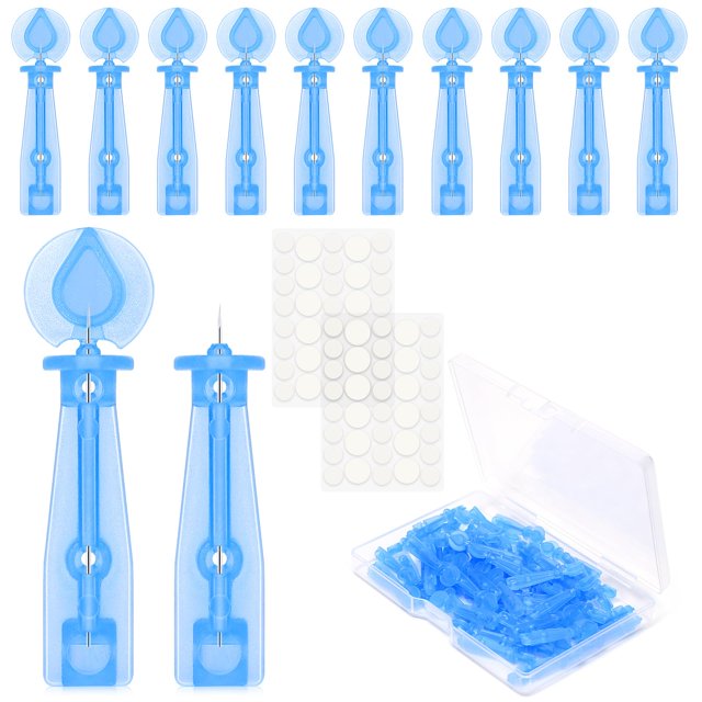 50 Uds. Aguja desechable para acné y pegatinas de 72 puntos para espinillas, aguja ultrafina para recoger espinillas, herramienta para acné, fácil de quitar espinillas, aguja para acné