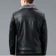 thumbnail image 5 of Guluxicc Men's Leather Jackets with Sherpa Collar Full Zipper Long Sleeve Coat Jackets for Fall Winter Casual Jackets, 5 of 5