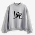 thumbnail image 4 of YABCSAZ Women's Oversized Pullover Long Sleeves Graphic Fleece Sweatshirts Casual Loose fit Winter Warm Basic Pullover Crewneck Sweatshirt Tops without Pockets, 4 of 5