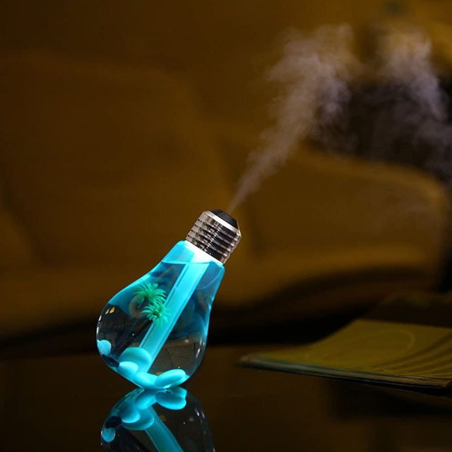 USB Navidad Humidificador Noche Hogar Aroma LED Aire Difusor Fragancia Difusor Plata JFHHH pequeña