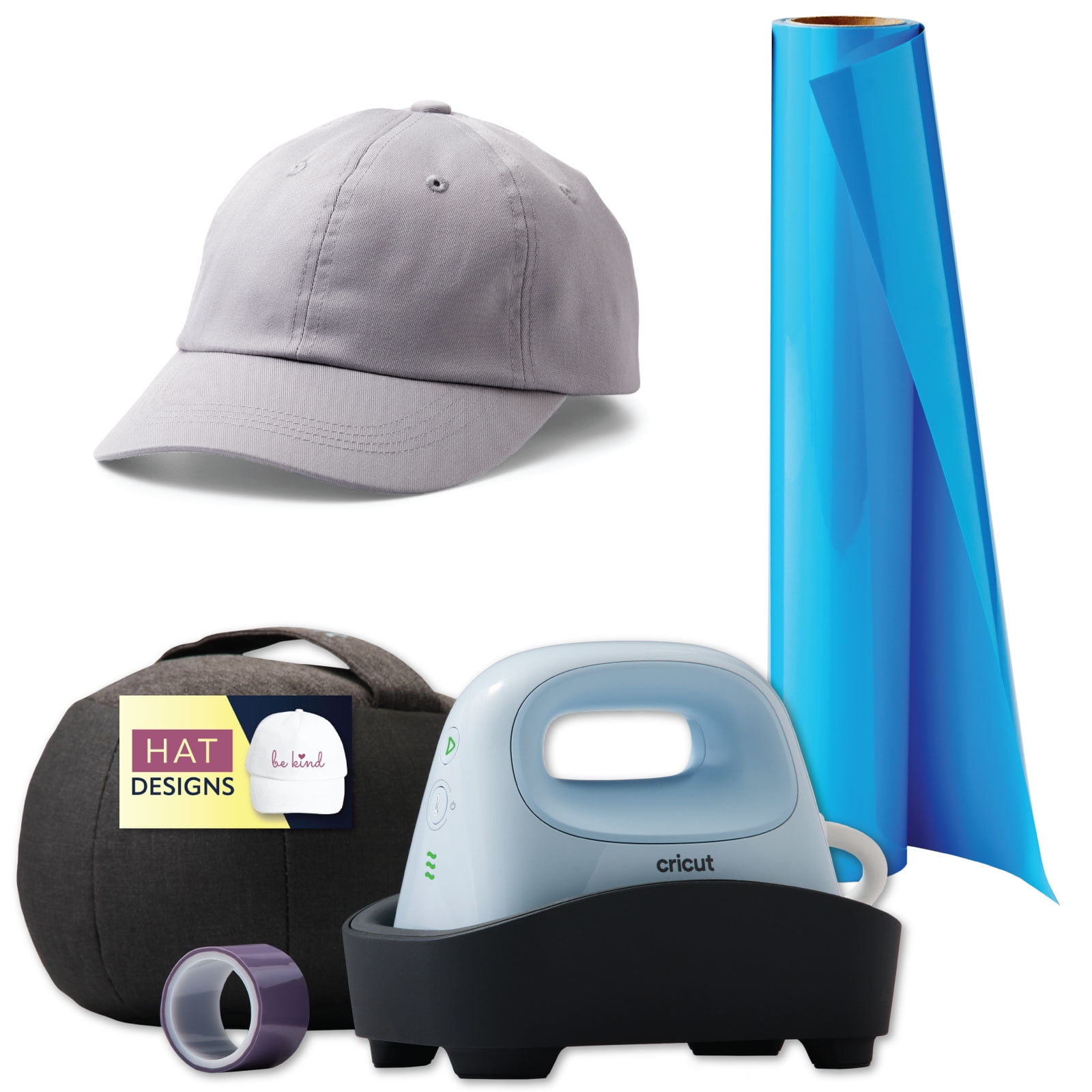  Cricut Hat Heat Press Machine with Infusible Ink and Trucker  Hat Bundle - Custom Hat Project Starter Kit, Heat Press Machine Sublimation  Accessories, Personalized Hat Maker Machine, Iron On Vinyl HTV
