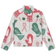 thumbnail image 4 of Jackets for Women Winter Coat Jackets Flannel Stand Collar Jacket(Christmas Mug & Candy Cane Pattern,Size:S-4XL), 4 of 7