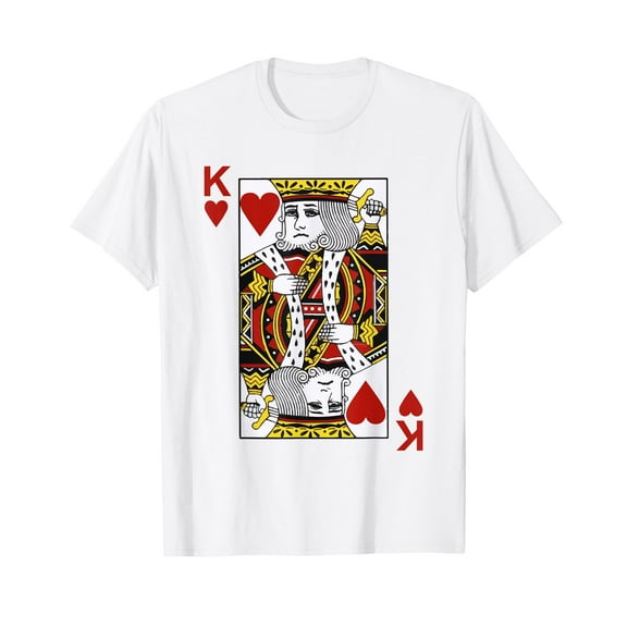 King of hearts Tshirt Blackjack Cards Poker 21 K Tee shirt