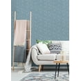 thumbnail image 4 of NuWallpaper Navy Poplin Texture Raised Ink Vinyl Peel And Stick Wallpaper, 216-in by 20.5-in, 30.75 sq. ft., 4 of 13