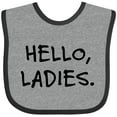 thumbnail image 3 of Inktastic Hello, Ladies Boys Baby Bib, 3 of 4
