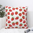 thumbnail image 4 of Yiaed Strawberries Print Pillow Covers Super Soft Decorative Square Throw Pillow Covers Case Cushion Covers for Sofa Couch Bedroom Car Decor（No pillow core）-24"x24", 4 of 7