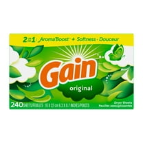 Gain Fabric Softener Dryer Sheets, Original Scent, 240 Count