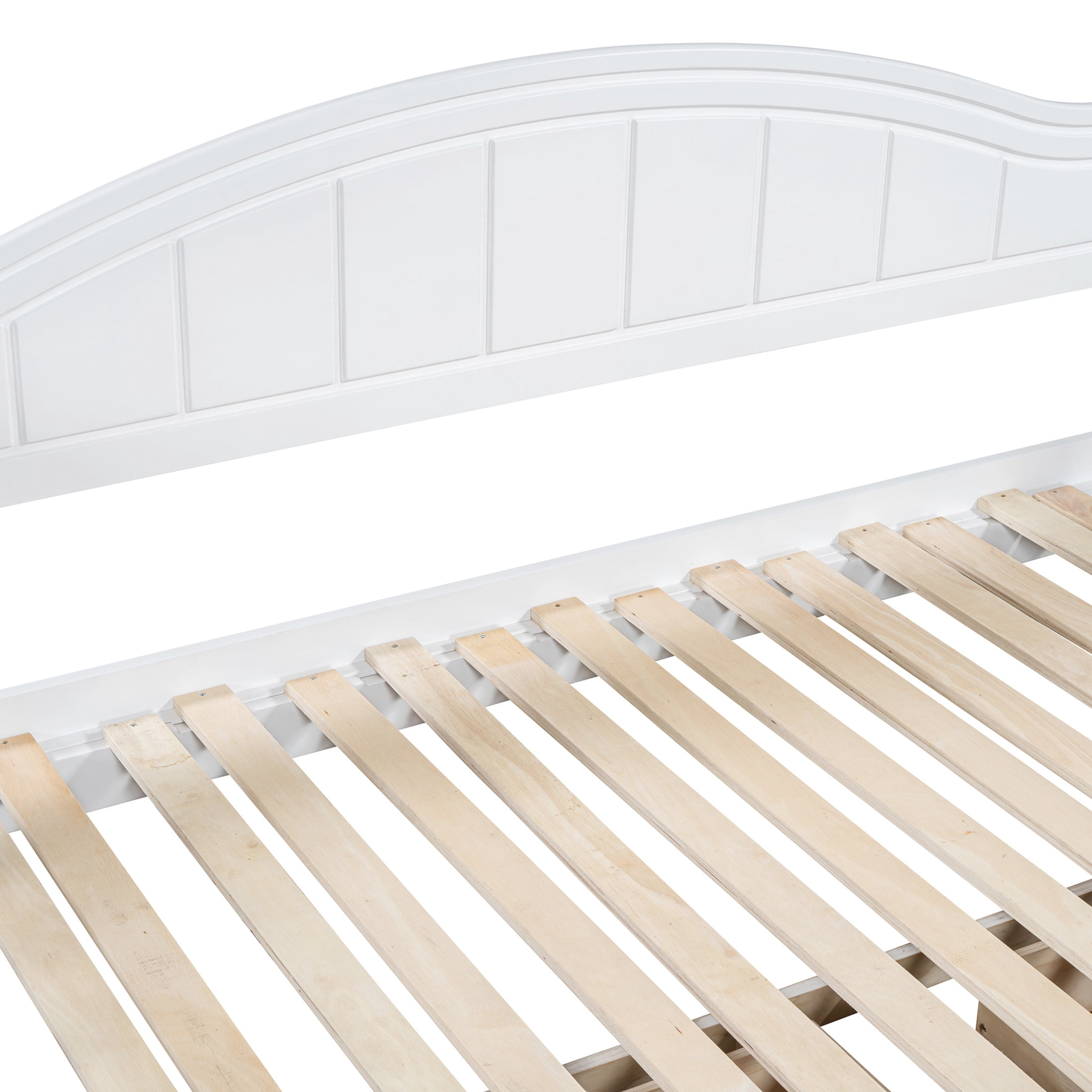 Noble House Wooden Twin Size Daybed with Twin Size Trundle, Extendable Daybed with Two Storage Drawers,White