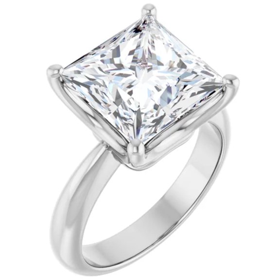 Princess Cut Lab Grown Diamond Engagement Ring Solitaire Prong