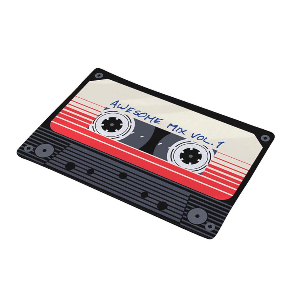 Cassette Tape Door Mat Non-Slip Indoor Retro OUR HOUSE Mixtape Music Rug Bathmat 