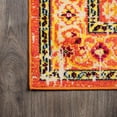thumbnail image 6 of JONATHAN Y MODERN PERSIAN 2 x 8 Runner Rug, Brooklyn Geometric Medallion - Orange/Blue, MDP207D-28, 6 of 9