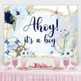 thumbnail image 2 of Blue Floral Ahoy It A Boy Backdrop For Baby Shower, 2 of 5