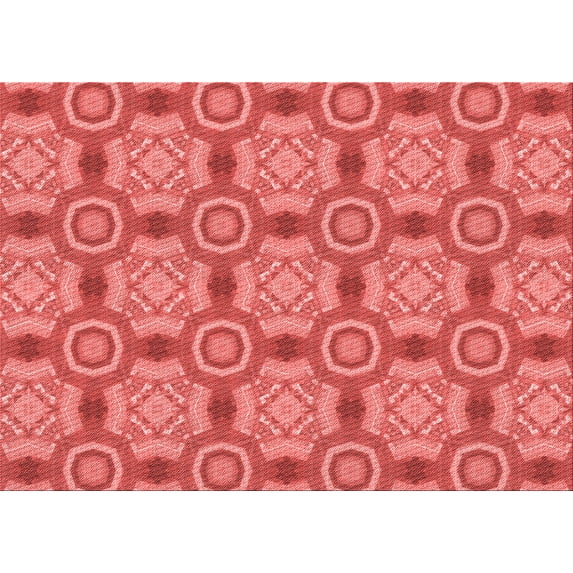 Ahgly Company Indoor Rectangle Patterned Ferrari Red Area Rugs, 2' x 3'