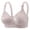 Gray, variant on Womens Tshirt Bra Wireless Textured Adjustable Strap Pendant Supportive Solid Color Breathable Light Lift Everyday Bras for Women