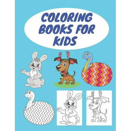 Coloring Books for Kids: Animal coloring book size 8.5 x 11 inch 30 pages / notebook contains animals as well as anima (Paperback)